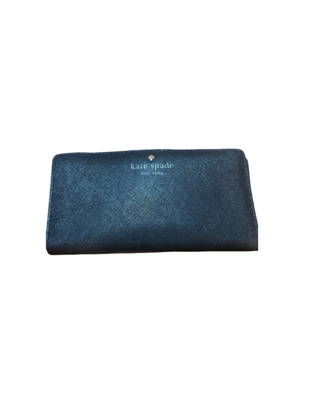 Kate Spade Black Saffiano Leather Wallet Zip Pocket & Card Slots